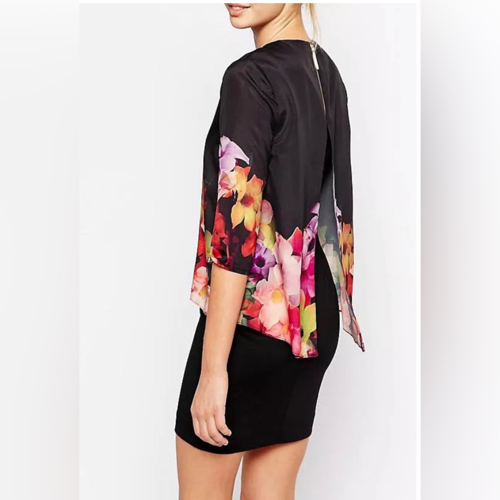 Ted Baker Casie Cascading Floral Bohemian Formal Wedding Guest Evening Dress 4